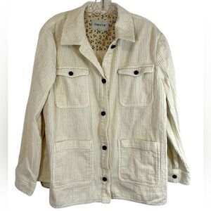 Orvis Ladies Corduroy Shacket XL Buttercream Jacket Shirt Casual Everyday